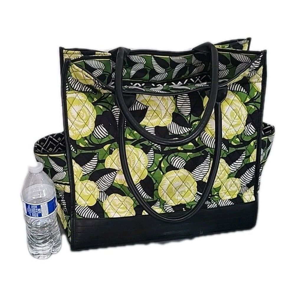 Vera Bradley La Neon Rose Black Tote-$112 MSRP EUC - Picture 7 of 13